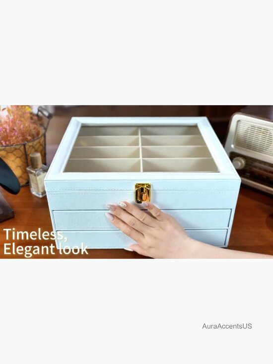 30 Slots Sunglass Organizer See-through Display Case Storage Box main image 6